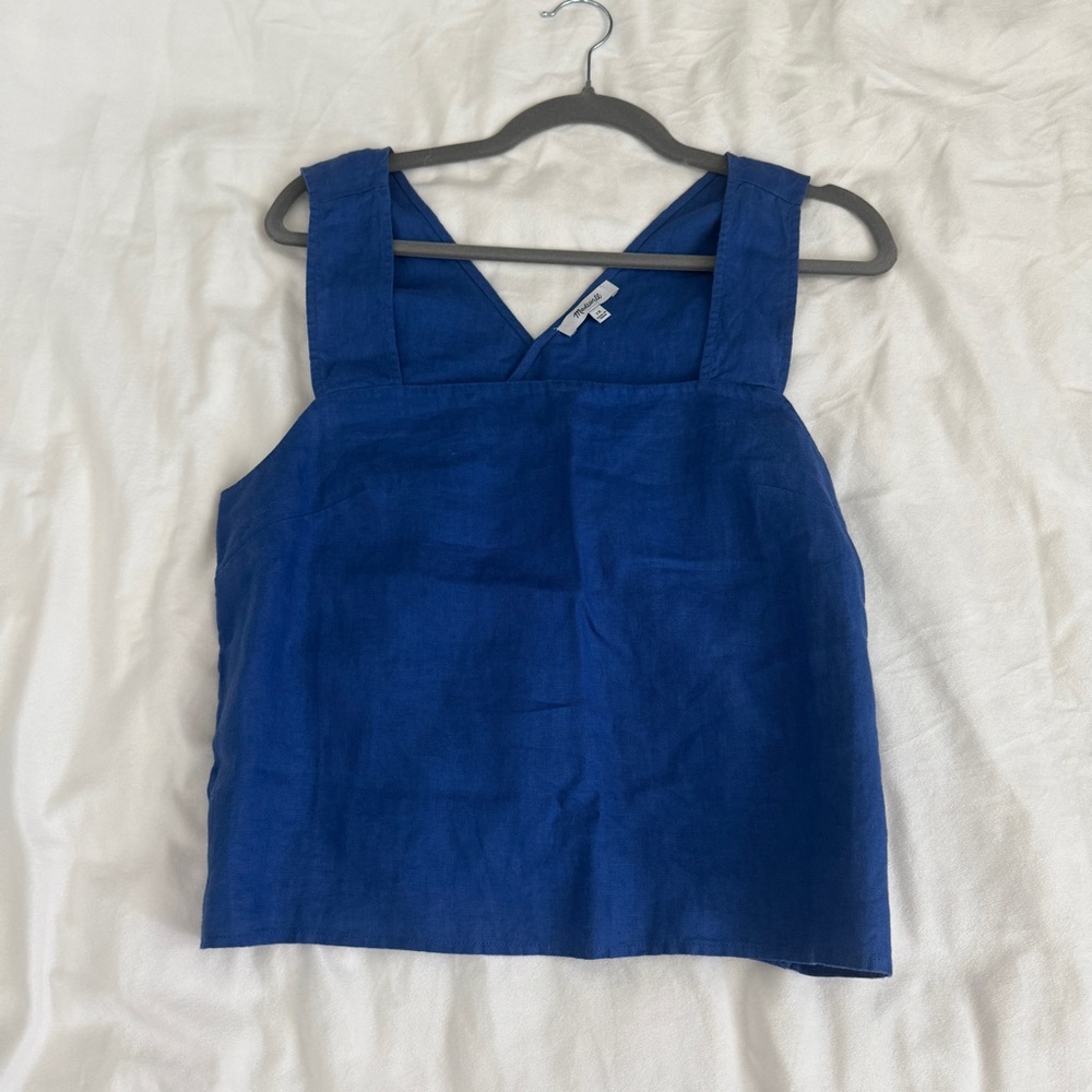 Madewell Royal Blue Square Neck Tank Top